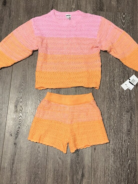 Dkny Other - Girls DKNY Long Sleeve Shirt Shorts Knit Matching Set Girl’s Size 6x NEW NWT